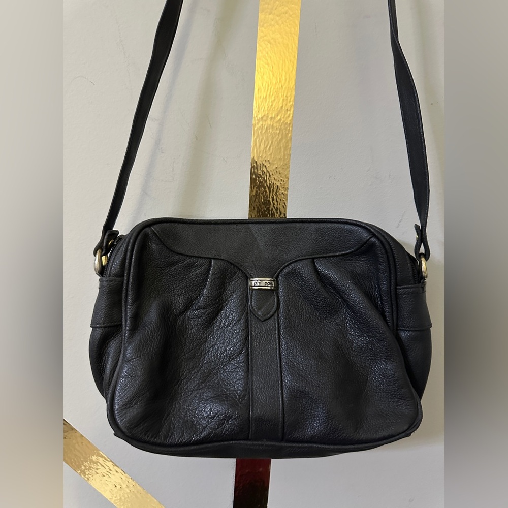 Vintage Phillipe Black Leather Bag
